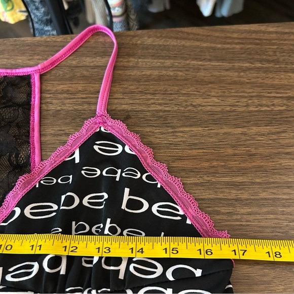 NWT Bebe Black and Pink Sleepwear Dress M - Picture 12 of 12